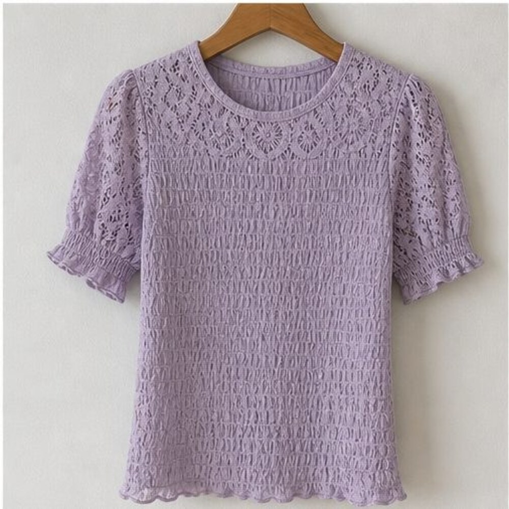 Lilac Ruffle Blouse